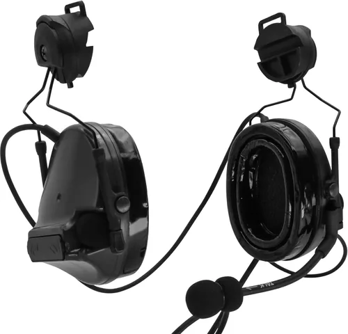 Vista 2 de HEARFALCOM Comta III Auriculares Tácticos para Casco Adaptador de Riel ARC Soporte de Disparo con Cancelación de Ruido