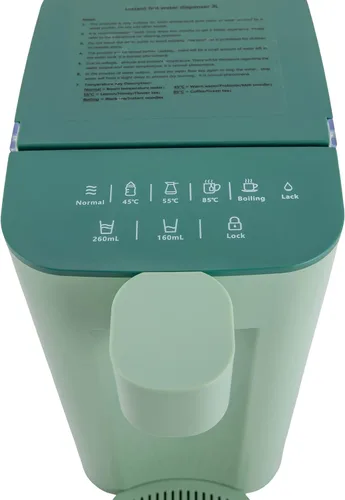 Vista 4 de Mini dispensador de enfriador de agua de escritorio, dispensador instantáneo de agua fría y caliente con bloqueo de seguridad para niños, fuente