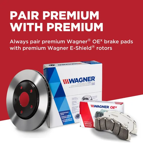 Vista 6 de Wagner Brake OEX OEX1012A - Juego de pastillas de freno de disco de cerámica prémium