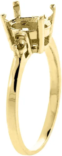 Vista 3 de Oro amarillo de 14K Anillo De Aguamarina Natural Oval 9x 7mm zafiro azul claro Accent Tamaños 5A 10
