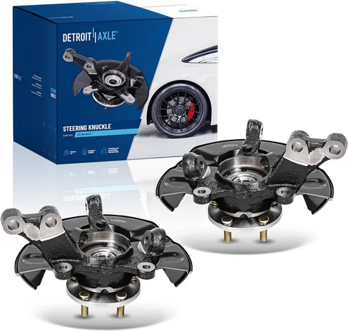 Vista 44 de Detroit Axle - Kit de nudillos traseros izquierdo FWD para Hyundai Santa Fe 2007-2009 Veracruz 2007-2012, reemplazo del conjunto de cojinete