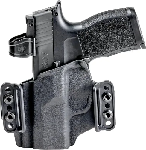 Vista 2 de Rounded OWB Pancake Holster - Outside Waistband Carry, American Made, Concealment Express, Black Kydex, Optics Ready, Fits