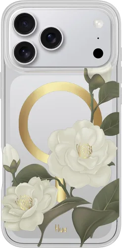 Vista 93 de LONLI Hue - para iPhone 15 Pro Max [Compatible con Magsafe] - Funda de teléfono floral dorada - [Amortiguador de 360°] - Funda de teléfono linda