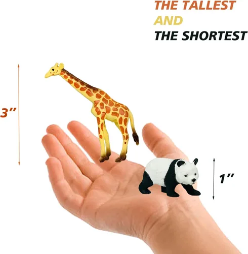 Vista 6 de 12 piezas de mini juguetes africanos de animales salvajes para niños, figuras realistas del mundo de safari, figuras de animales, juguete ideal