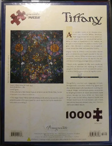 Vista 2 de Tiffany: Butterfly Window Rompecabezas de rompecabezas