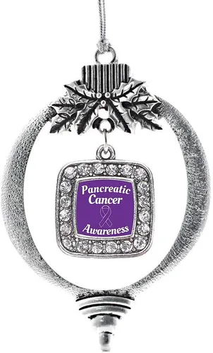 Vista 192 de Inspired Silver - Adorno con dije de reina de rodillo - Adornos navideños cuadrados de plata con joyas de circonita cúbica