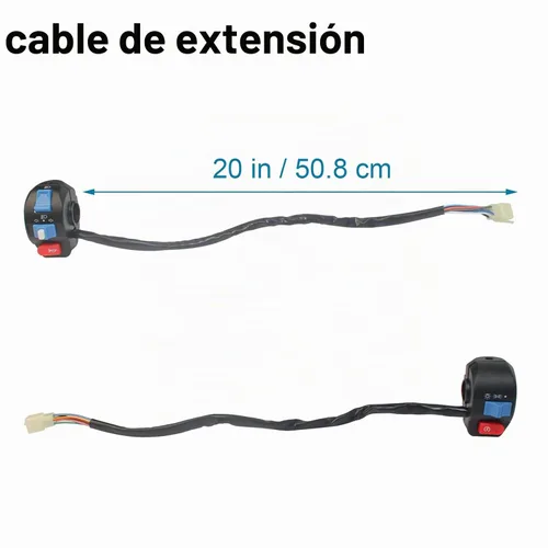 Vista 4 de Minho Scooter Chino Impermeable de Aluminio 7/8'' 22mm Conjunto de Ensamblaje de Control de Interruptor de Manillar Lado Izquierdo Derecho