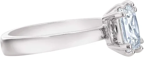 Vista 4 de Swarovski Anillo de compromiso cuadrado Atraer Cz Blanco 8, Circonita