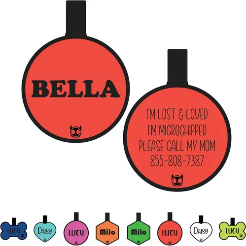 Vista 19 de Etiqueta de gato silenciosa de silicona personalizada con 5 líneas de grabado profundo personalizado duradero, etiqueta de identificación de mascota