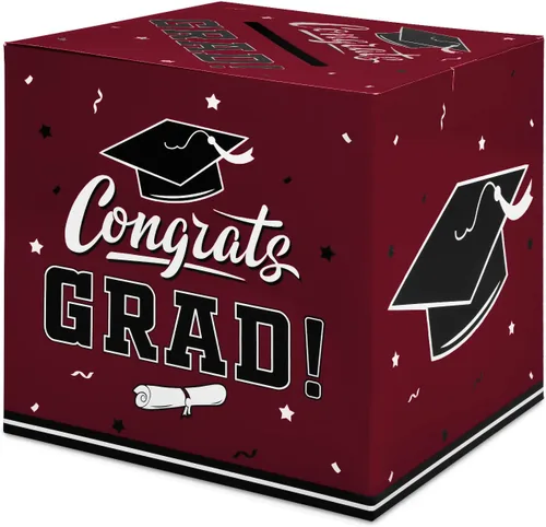 Vista 16 de Gatherfun Decoraciones de fiesta de graduación, caja de tarjetas de graduación para regalos de fiesta de graduación, suministros de fiesta