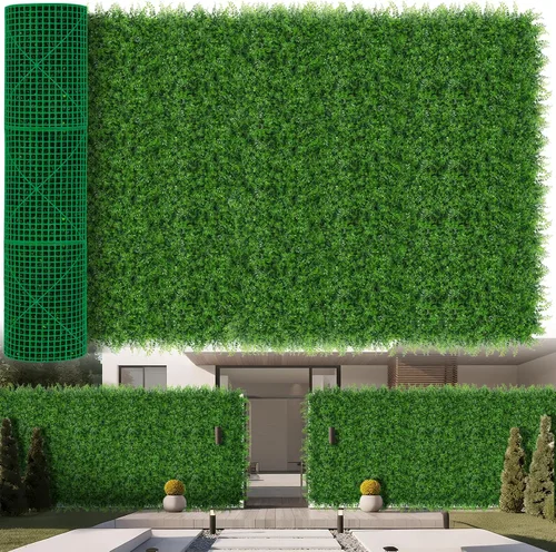 Vista 14 de Yangrass Paneles de Pared de Césped, 40"x120" (33.33 pies cuadrados) Rollo de Seto de Boj Artificial Pantalla de Privacidad, Decoración de Pared