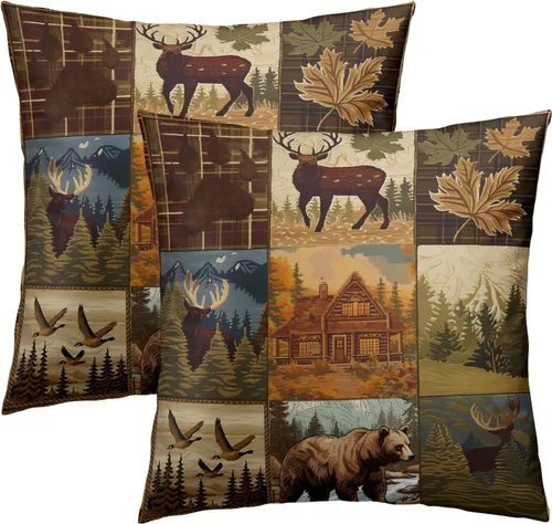 Vista 112 de Giwawa Juego de 2 fundas de almohada decorativas con diseño floral de girasol de 16 x 16 pulgadas, fundas de cojín decorativas para el hogar, sofá