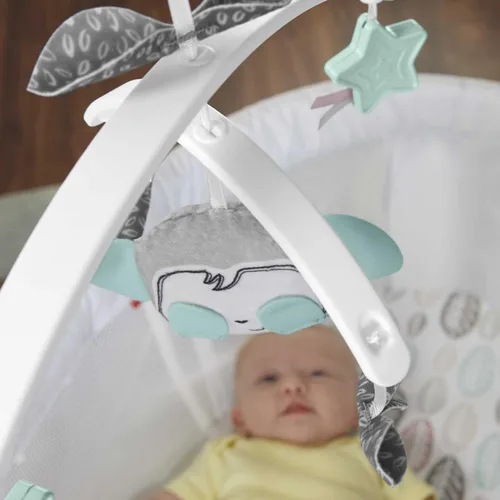 Vista 2 de Fisher-Price Cuna de Colecho para Bebé con Movimientos Suaves y Luces, Música, Vibraciones y Móvil de Juguete para Recién Nacidos de 0+ Meses, Sweet