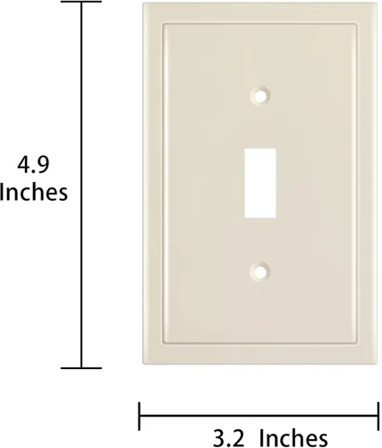 Vista 3 de Henne Bery Placa decorativa de pared con borde moderno, tapa de tomacorriente para cubrir enchufe, aleación de zinc maciza duradera