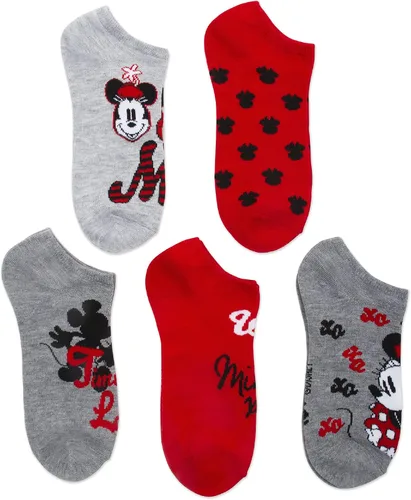 Vista 8 de Disney Paquete de 5 calcetines invisibles de Mickey Mouse para mujer Assorted Neutral