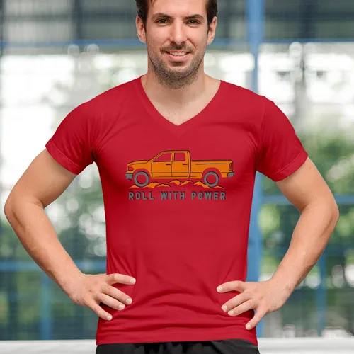 Vista 33 de Tee Hunt Camisetas gráficas y camisetas sin mangas para hombre Roll with Power Pickup Truck