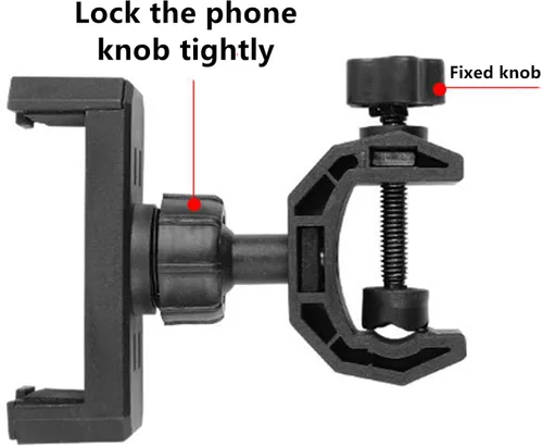 Vista 4 de Soporte de micrófono Soporte de teléfono Soporte de micrófono de plástico para teléfonos giratorios de 360 grados Clip