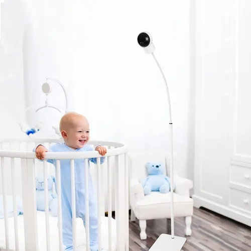 Vista 2 de HOLACA Soporte de piso de 35 pulgadas o 63 pulgadas para Hellobaby, Infant Optics DXR-8/8 Pro, eufy, Vava/Hipp y Nooie Baby Monitor, Owlet