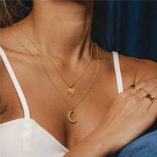 Vista 4 de KissYan Healing Crystal Necklace, 14K Gold Plated Natural Energy Stone Pendant Necklace Reiki Quartz Amethyst Citrine Gemstone Spiritual Jewelry