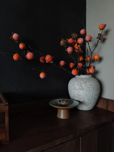 Vista 8 de Jarrón de escritorio para decoración del hogar, florero de piso retro, moderno jarrón de flores secas, adornos decorativos, macetas de arcilla