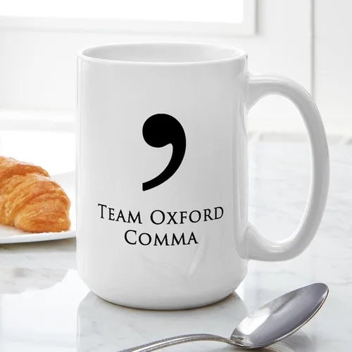 Vista 4 de CafePress Team Oxford Comma Mugs Taza de café de cerámica de 15 oz (15.0 fl oz)