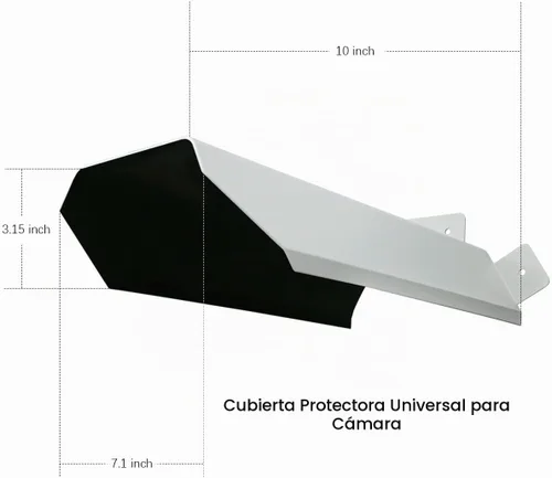 Vista 3 de OOSSXX - Protector universal para cámara de seguridad de vigilancia Techo protector para cámaras exteriores Dome/Bullet