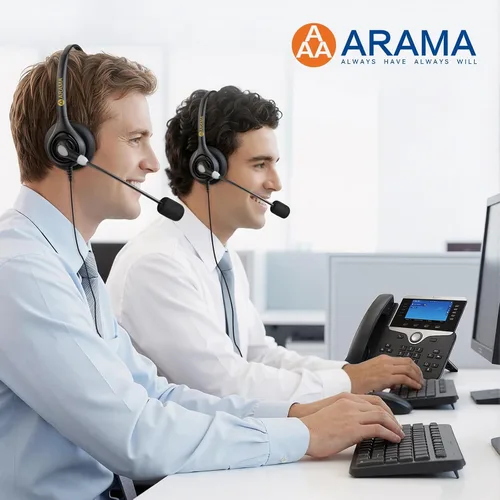 Vista 7 de Arama Auriculares de teléfono para teléfonos de oficina para Polycom
