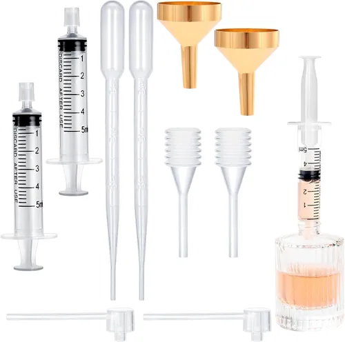 Vista 14 de 10 piezas de kit de herramientas de recarga de perfume, herramientas de transferencia de dispensador de perfume de plástico, juego de herramientas
