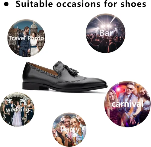 Vista 4 de Meijiana Men's Loafers Mens Classic Loafers Dress Shoes Loafers for Men Fashion Luxury Shoes
