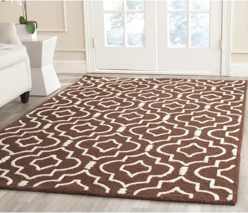 Vista 24 de SAFAVIEH Cambridge Collection - Alfombra decorativa de 2 x 3 pies, color beige y marfil, lana marroquí hecha a mano, ideal para zonas de alto