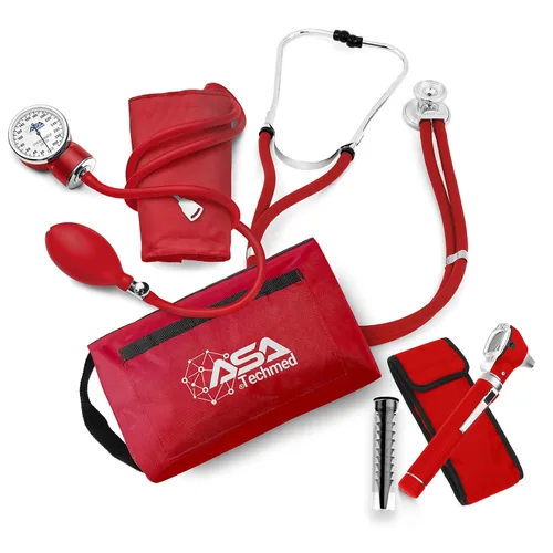 Vista 9 de ASA TECHMED Nurse Essentials - Kit profesional con estuche de viaje de mano Kit de 3 piezas incluye monitor de presión arterial para adultos
