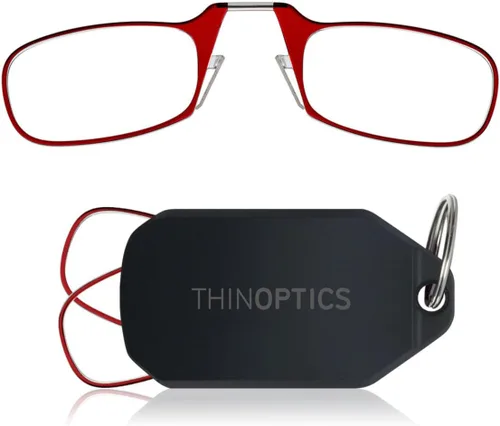 Vista 9 de Always With You by ThinOptics Classic Keychain Reading Glasses Funda negra/marcos negros