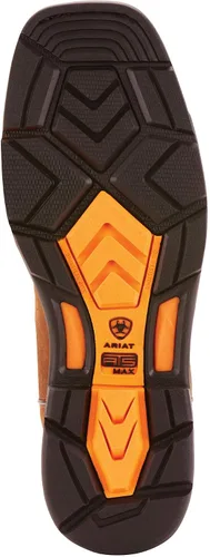 Vista 4 de ARIAT Workhog Xt - Botas de trabajo impermeables con punta cuadrada ancha para hombre, Aceitado Marrón Oscuro/Negro