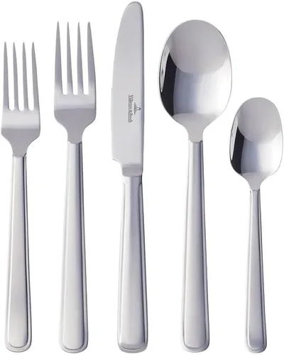 Vista 7 de Villeroy & Boch Blacksmith - Juego de cubiertos de 60 piezas, acero inoxidable 18/10, servicio para 12, caja de regalo