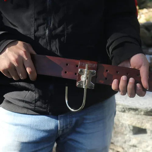 Vista 6 de TOURBON Soporte de taladro de cuero para cinturón Herramienta Gancho Holster