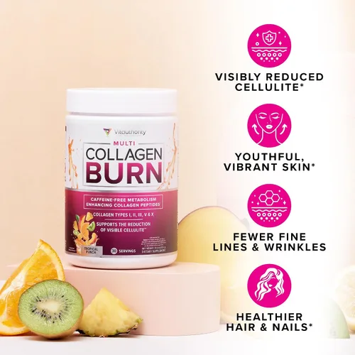 Vista 5 de Vitauthority Péptidos de colágeno en polvo suplementos para la pérdida de peso Complejo de belleza hidrolizado para mujeres, cabello, piel, uñas