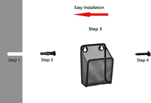Vista 5 de Soporte de control remoto para montaje en pared, organizador de medios