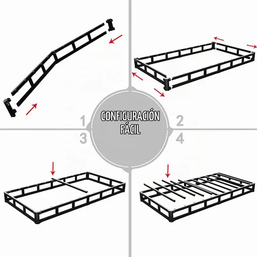 Vista 6 de XINXINYAN Twin Box Spring 5 pulgadas de alta capacidad de carga