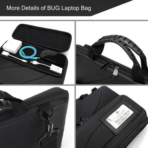 Vista 6 de Funda para laptop de 13-14 pulgadas MacBook Pro Air Chromebook HP Lenovo computadora portátil de trabajo carcasa rígida bolsa para laptop