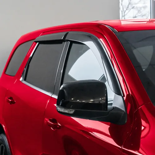 Vista 2 de Voron Glass Protectores de lluvia extra duraderos con cinta adhesiva para Dodge Durango 2011-2026, deflectores de ventana, viseras de ventana