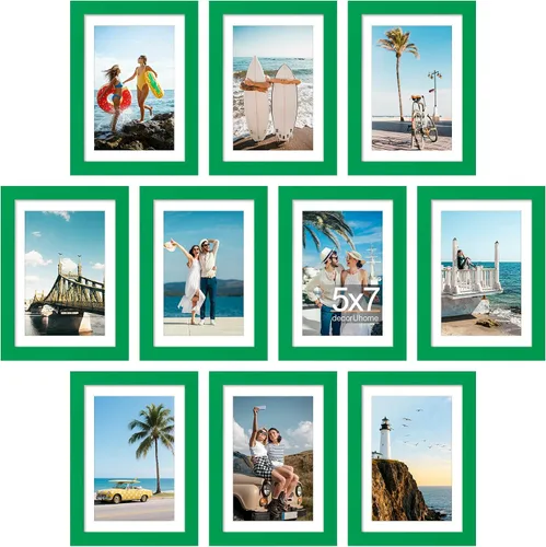 Vista 70 de decorUhome Paquete de 10 marcos de fotos de 4 x 6 pulgadas, decoración de Dorado