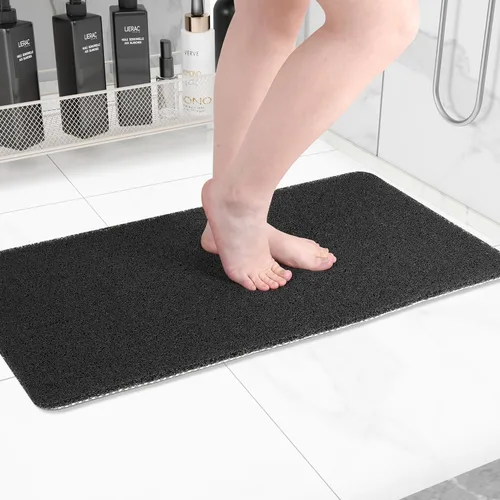 Vista 40 de Hargiis - Tapete antideslizante de secado rápido para tina y ducha, tapete exfoliante para pies, para baño, cocina u hotel, beige, 24 x 16 pulgadas