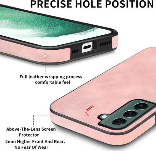 Vista 3 de Asuwish Funda de teléfono para Samsung Galaxy S22 Plus S22+ 5G con protector de pantalla de vidrio templado y funda delgada de cuero suave
