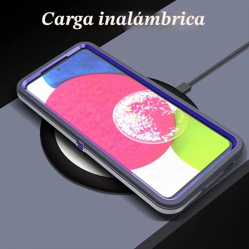 Vista 7 de YmhxcY Funda A53 5G, a prueba de caídas, 3 capas, duradera, a prueba de golpes, protección contra caídas, funda protectora de goma sólida mate
