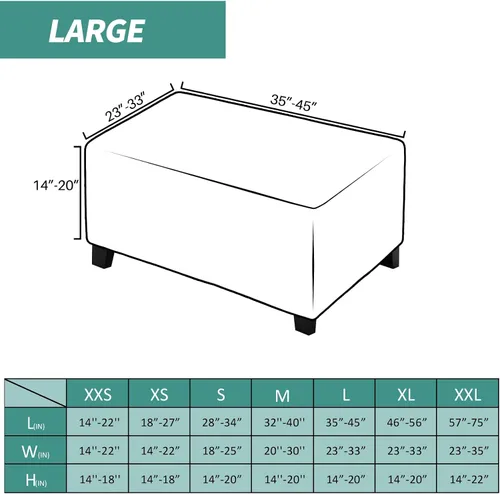 Vista 3 de MAXIJIN Funda Otomana de Terciopelo Cubierta Rectangular Elástica Cubiertas de Otomano Cuadradas Funda Rectangular Lavable para Taburete de Pie