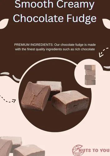 Vista 4 de Nuts To You Dulce de chocolate cremoso suave sin azúcar Dulce gourmet fresco Fudge artesanal decadente y delicioso de 6.6 onzas (paquete de 1)