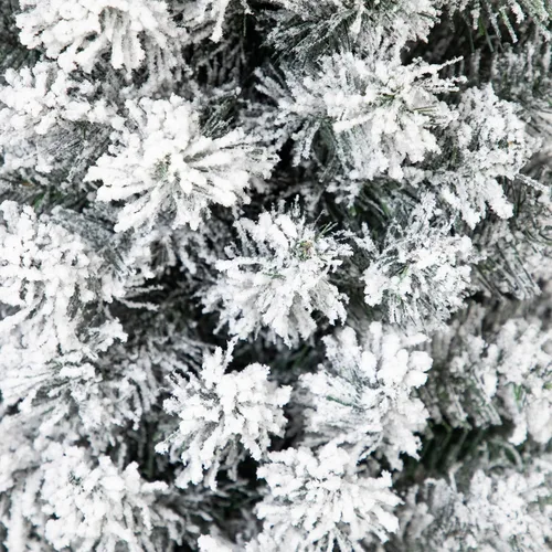 Vista 5 de Northlight Árbol de Navidad artificial con lápiz de pino verde tradicional flocado sin luz, 6 x 20 pulgadas