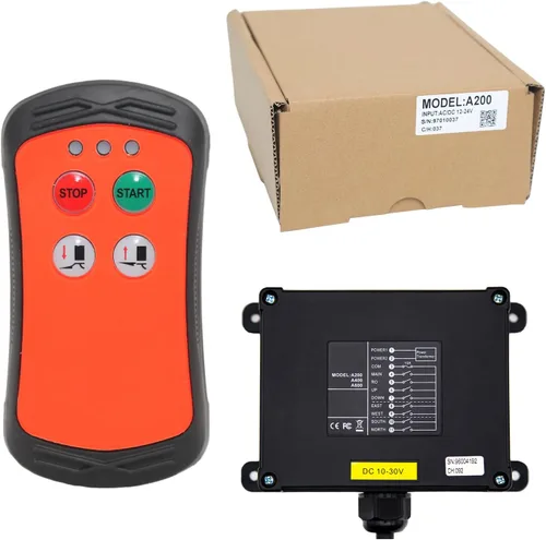 Vista 7 de A200 Industrial Control remoto inalámbrico grúa alzamiento 2 botón camión puerta trasera interruptor 12v transmisor y receptor