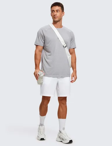 Vista 3 de CRZ YOGA Men's Lightweight Short Sleeve T-Shirt Quick Dry Workout Running Athletic Tee Shirt Tops