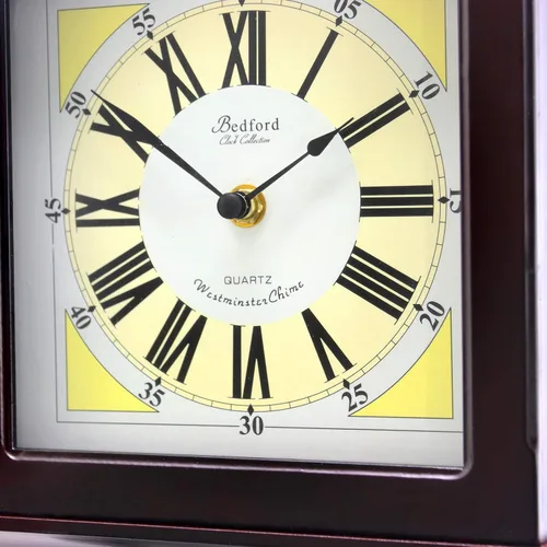 Vista 2 de Bedford Clock Collection Reloj de pared, marrón nogal